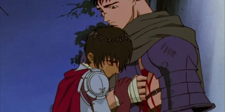 Casca Crying And Embracing Guts In Berserk 1