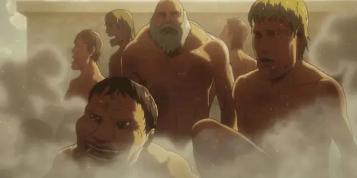 A Group Of Normal Titans In Attack On Titan