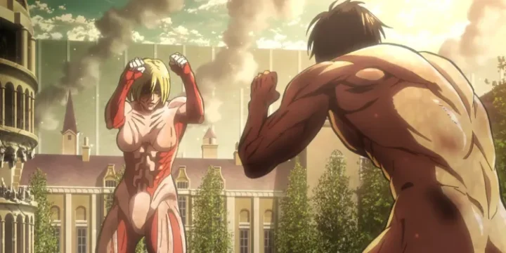 Attack On Titan Best Episodes 25 Eren Vs Annie