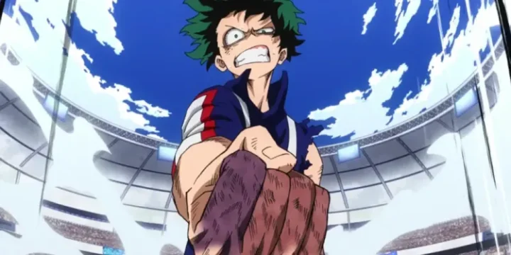 Deku Clenches His Injured Fist In My Hero Academia 1