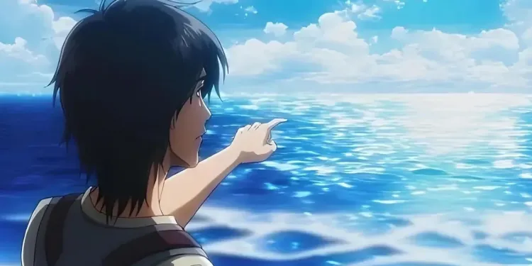 Eren Points Beyond The Sea In Attack On Titan