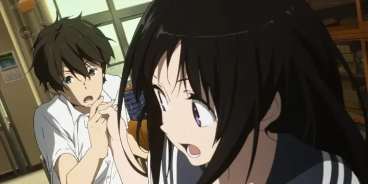 Eru Chitanda Pulls Houtarou Oreki With Her In Hyouka