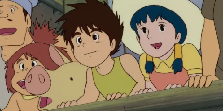 Future Boy Conan Looking Over A Ship Railing