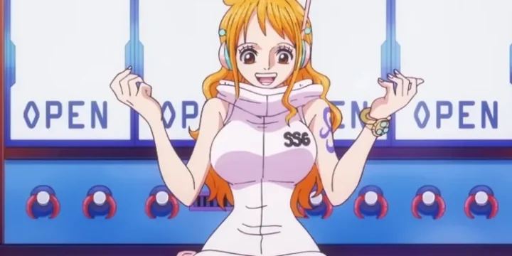 Nami Looks At Her New Outfit In One Piece