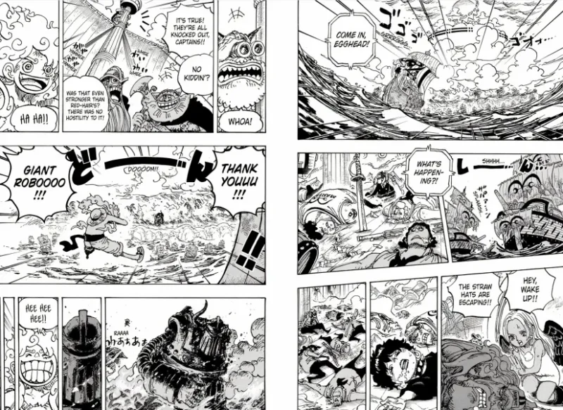 One Piece Ch 1123 Marines Haki Knocked Out Giants Luffy Gear 5