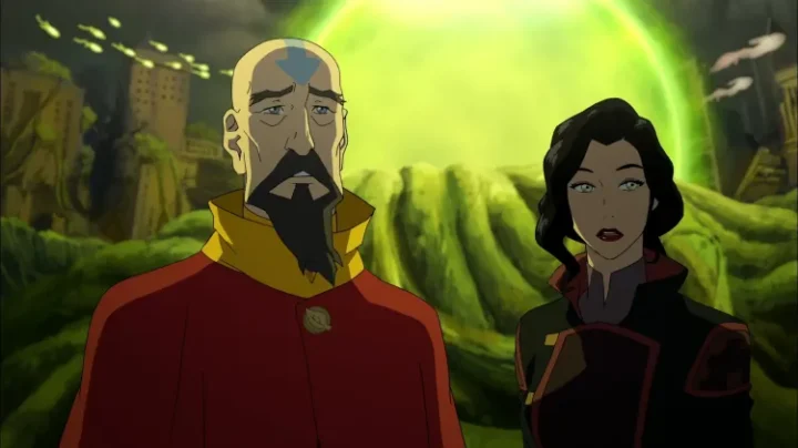 Tenzin And Asami Lok Around At The Spirits