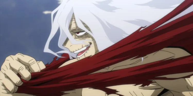 Tomura Shigaraki Talks While Tugging On His Red Cape