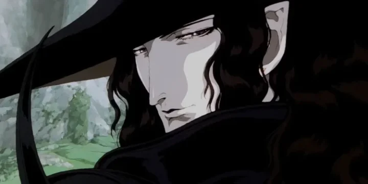 Vampire Hunter D Anime Screencap Of A Vampire Looking Behind His Shoulder