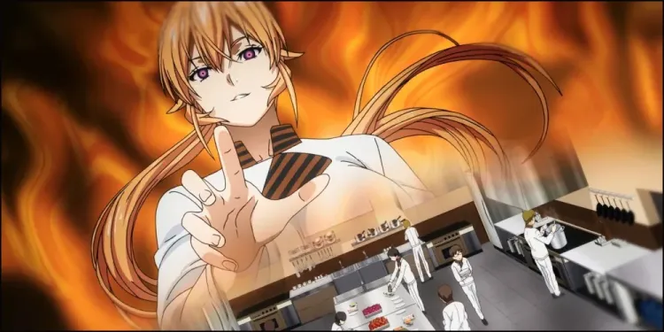 Food Wars Erina Fiery Background