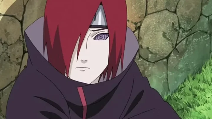 Young Nagato With The Rinnegan Frowning With His Back Against The Wall Q90