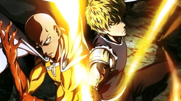 One Punch Man Saitama And Genos Fighting Back To Back W600 Q90