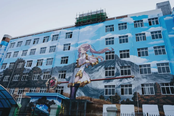 Keren Parah! Mural Frieren Super Realistis di China Viral, Sempat Dikira Hasil AI